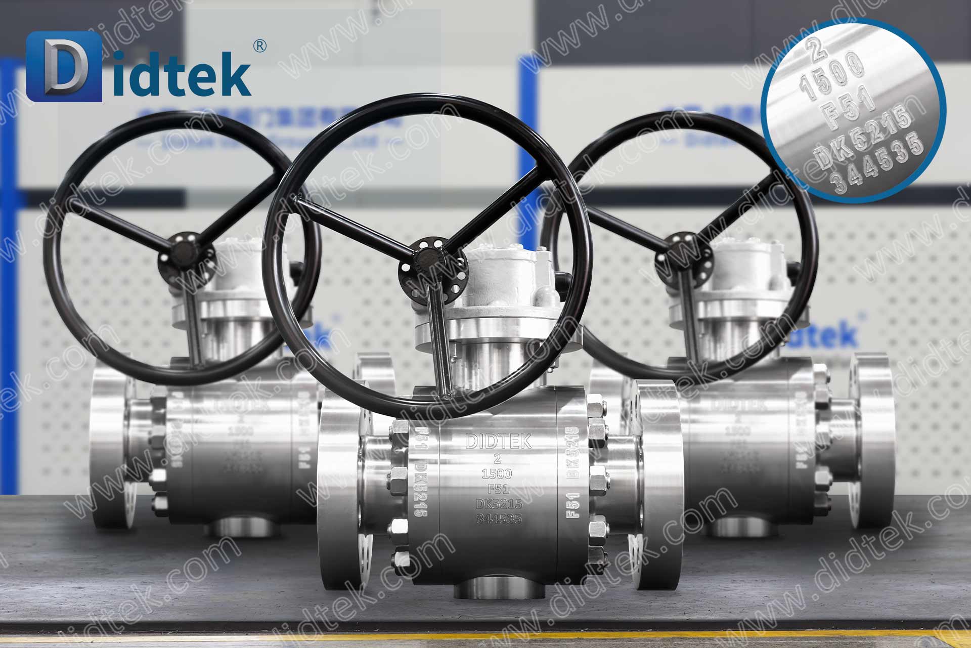 B-54 DIDTEKFTBV -F51 1500 Class Forged Trunnion Ball Valve With PEEK Sealing