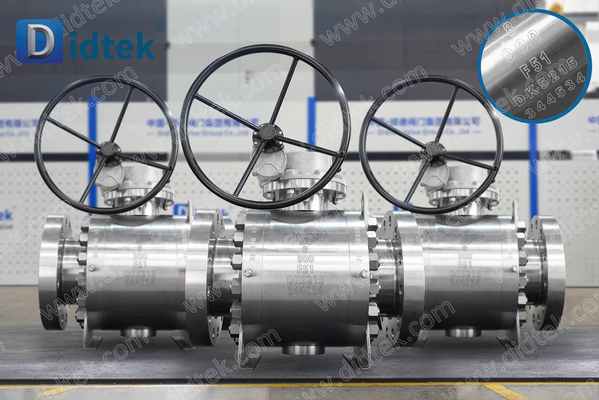 B-55 DIDTEKFTBV -Duplex Alloy F51 Trunnion Ball Valve For Sour Natura