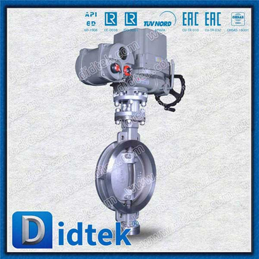 Nitrogenization Treatment Stem Butterfly Valve With Intelligent Electric Actuator