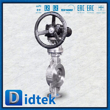 Triple Offset Wafer Butterfly ValveDN80 CF8M Gear