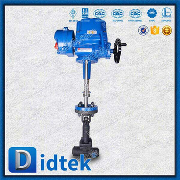 Control Model Throttling Plug Bellow Globe Valve With Intelligent Electric Actuator