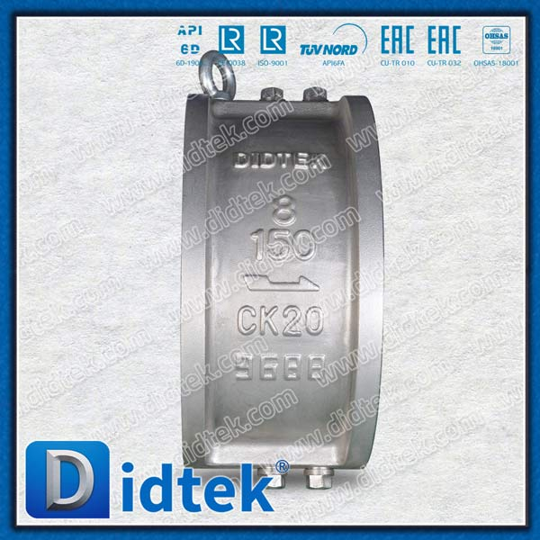 8'' 150LB CK20 SS Dual Plate Wafer Check Valve