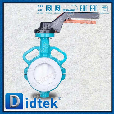 Anti Corrosion Split Body Teflon Lining Concentric Butterfly Valve