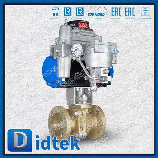 Aluminium Bronze C95800 Pneumatic Actuated Floating Soft Sealing Ball Valve