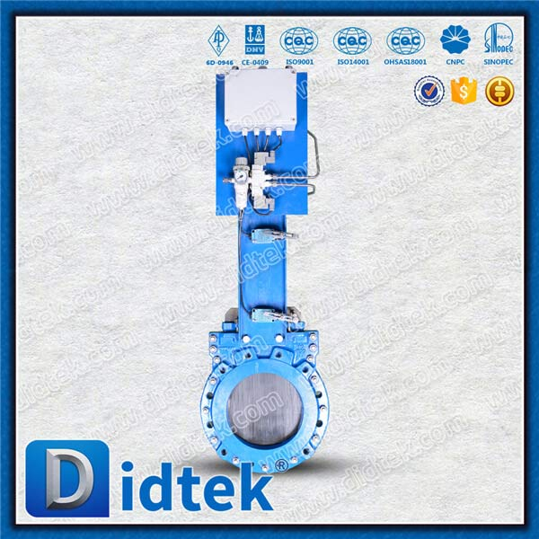 2 Piece Body Knife Gate Valve Pneumatic Actuator With Control Box