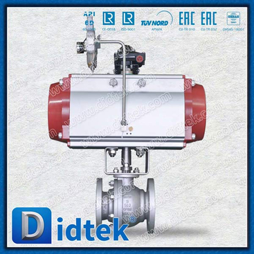SS Single Acting Pneumatic Actuator Two Piece Floating Ball Valve