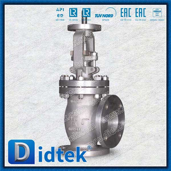 5A Material F53+PTFE Seat Angle Globe Valve With X-RAY and Penetrant Inspections