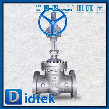Stainless Steel CF8C 12" 600LB Bevel Gear RF Gate Valve