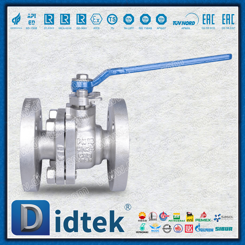 DIN/EN Stainless Steel Metal Seated Floating Ball Valve Anti Blow Out Stem