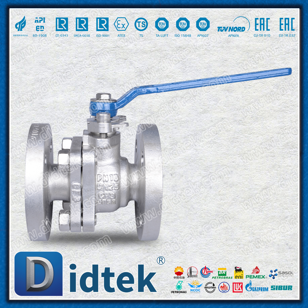DIN/EN Stainless Steel Metal Seated Floating Ball Valve Anti Blow Out Stem