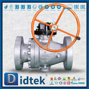 6in 2PC Gear Operated Solid Ball Metal Seated Trunnion Ball Valve