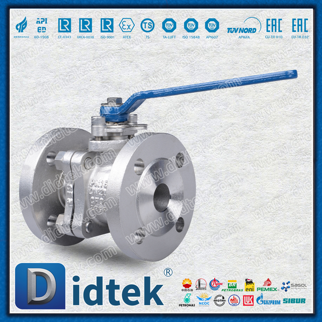 DIN/EN Stainless Steel Metal Seated Floating Ball Valve Anti Blow Out Stem