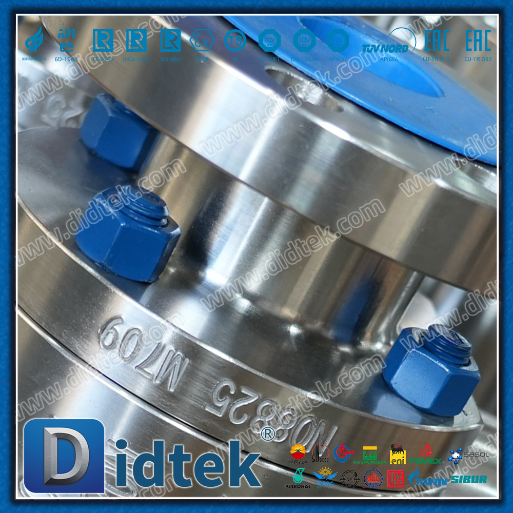Didtek Necking Double-Direction Lip Special Alloy Inconel 825 Trunnion Ball Valve