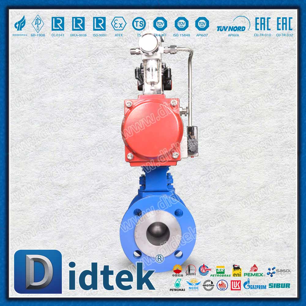 Single Acting With Spring Return Penumatic Actuator Ball Valve With ISO Mounting 