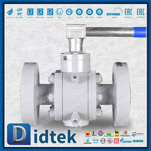Small-bore High-pressure Three-way Handle Trunnion Ball Valve