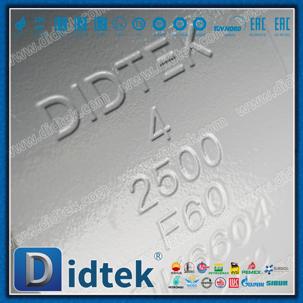 Didtek F51 Trim Metal To Metal F60 Trunnion Ball Valves Hard Seal