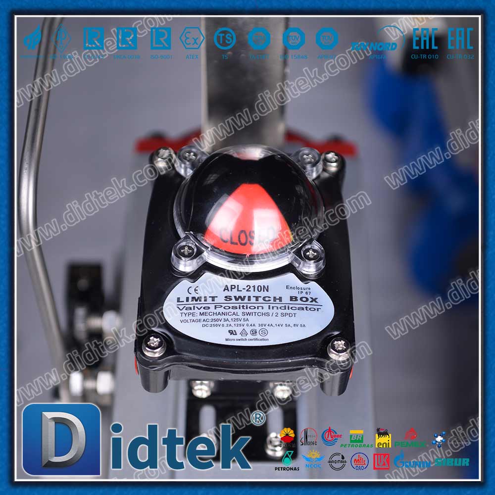 Single Acting With Spring Return Penumatic Actuator Ball Valve With ISO Mounting 