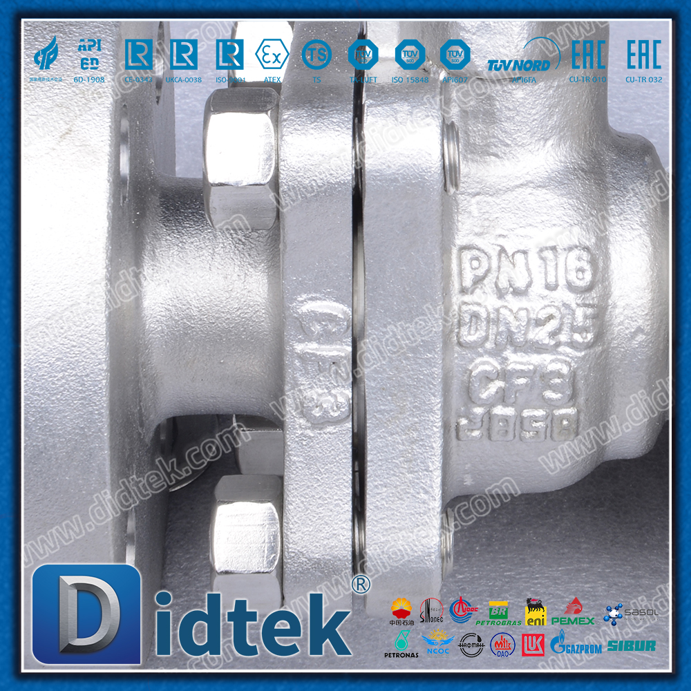 DIN/EN Stainless Steel Metal Seated Floating Ball Valve Anti Blow Out Stem