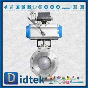 Pneumatic Duplex Alloy 4A Segment V Port Ball Valve
