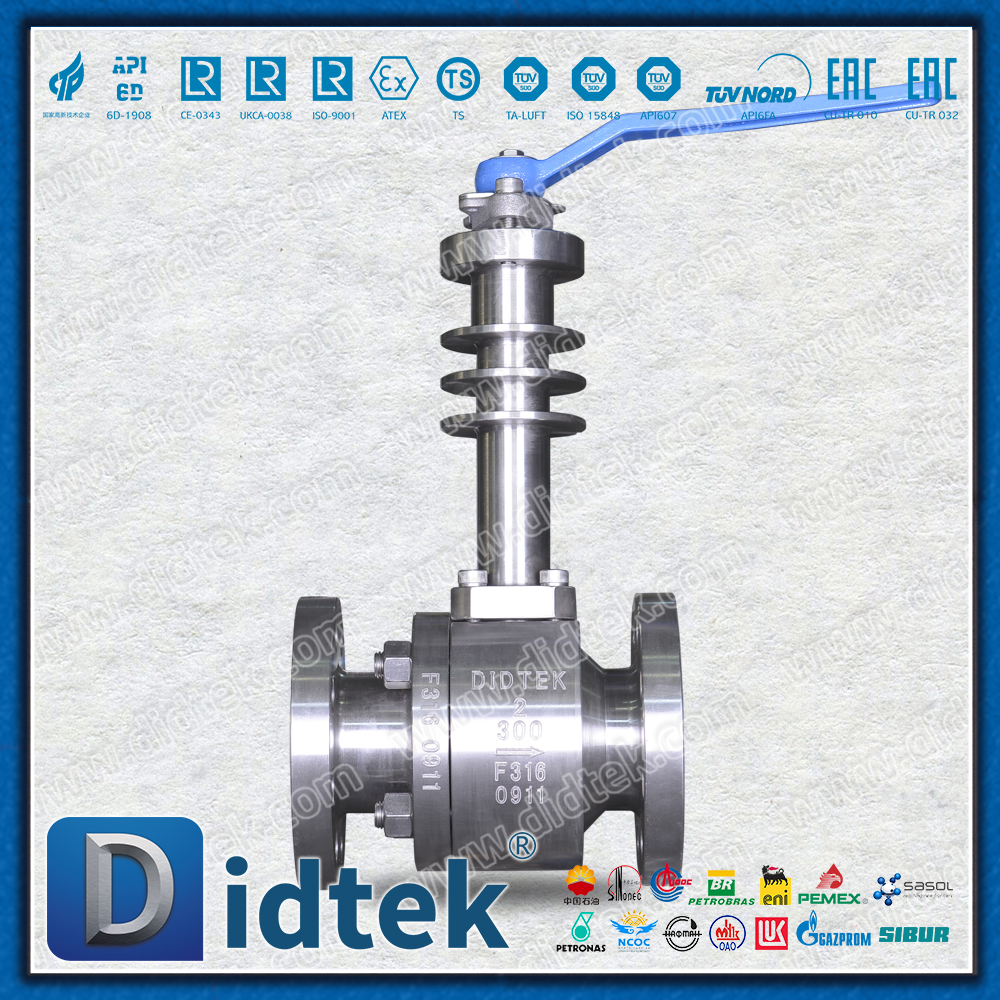 F316 545 ℃ High Temperature Cooling Fin Metal to Metal Floating Ball Valve