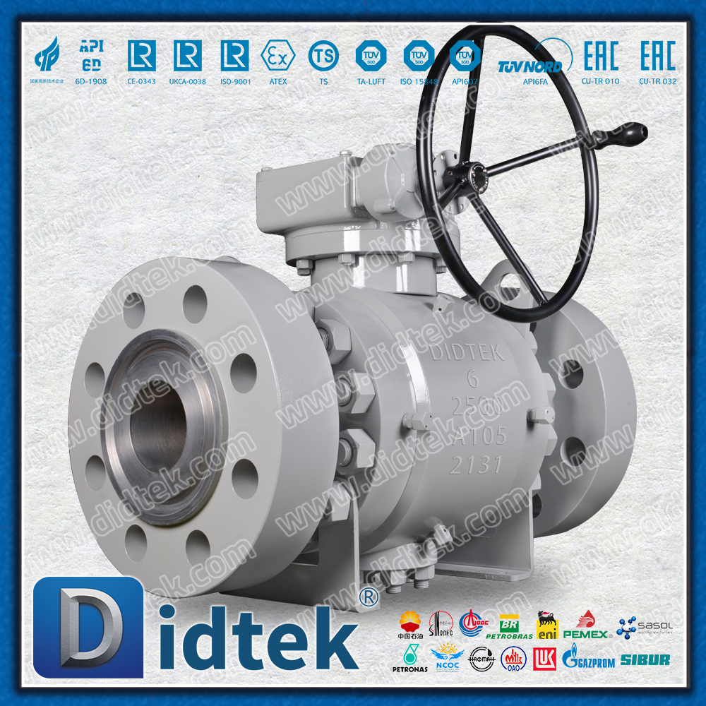 Didtek Flange 6inch 2500LB Forged DBB Trunnion Ball Valves