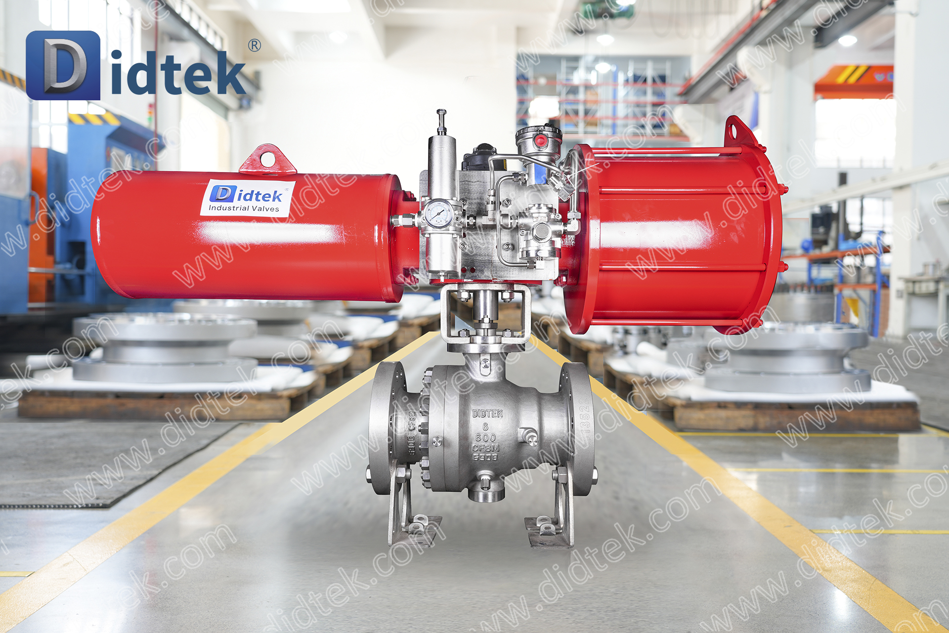 Didtek CF8M Flange Pneumatic Ball Valve