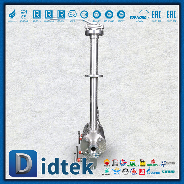 LNG Cryogenic Liquid Nitrogen Extended Stem Double Ball Ball Valve