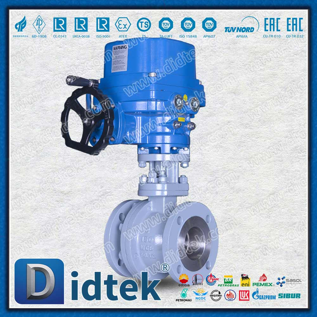 Electric Motor Explosion Proof ATEX 200℃ PEEK Seat Electric Ball Valve