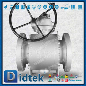 Elgiloy Spring Energized PTFE Lip Seal Trunnion Ball Valve 