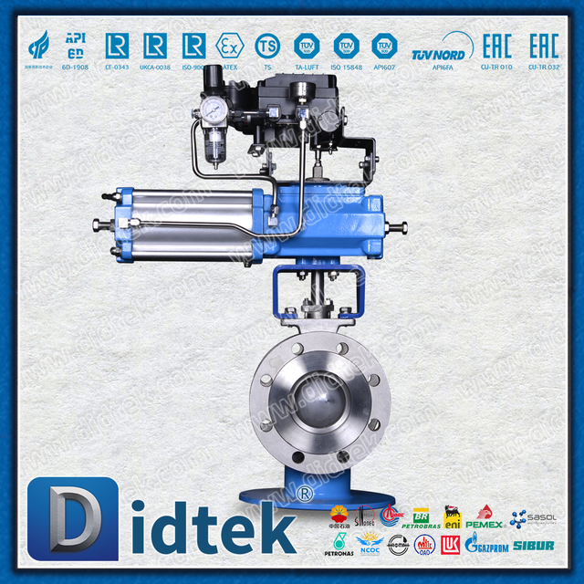Pneumatic Fast Open Close Semi Ni55 Seat Ni60 Ball V-Ball Valve