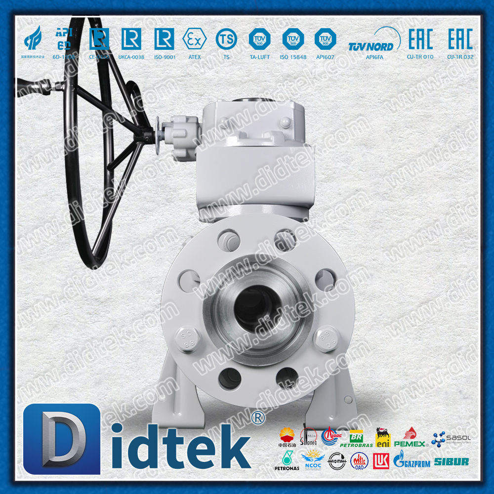 RTJ 2500LB High Pressure PEEK Seal Forged Steel Trunnion Ball Valve