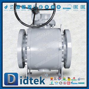 Didtek Flange Carbon Steel A105N Forged Steel Trunnion Ball Valves