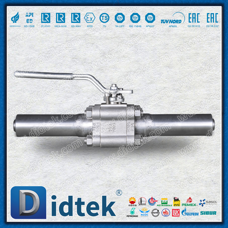 3 Pieces F304 Extension Connection Forged Steel Valve With Locking Device
