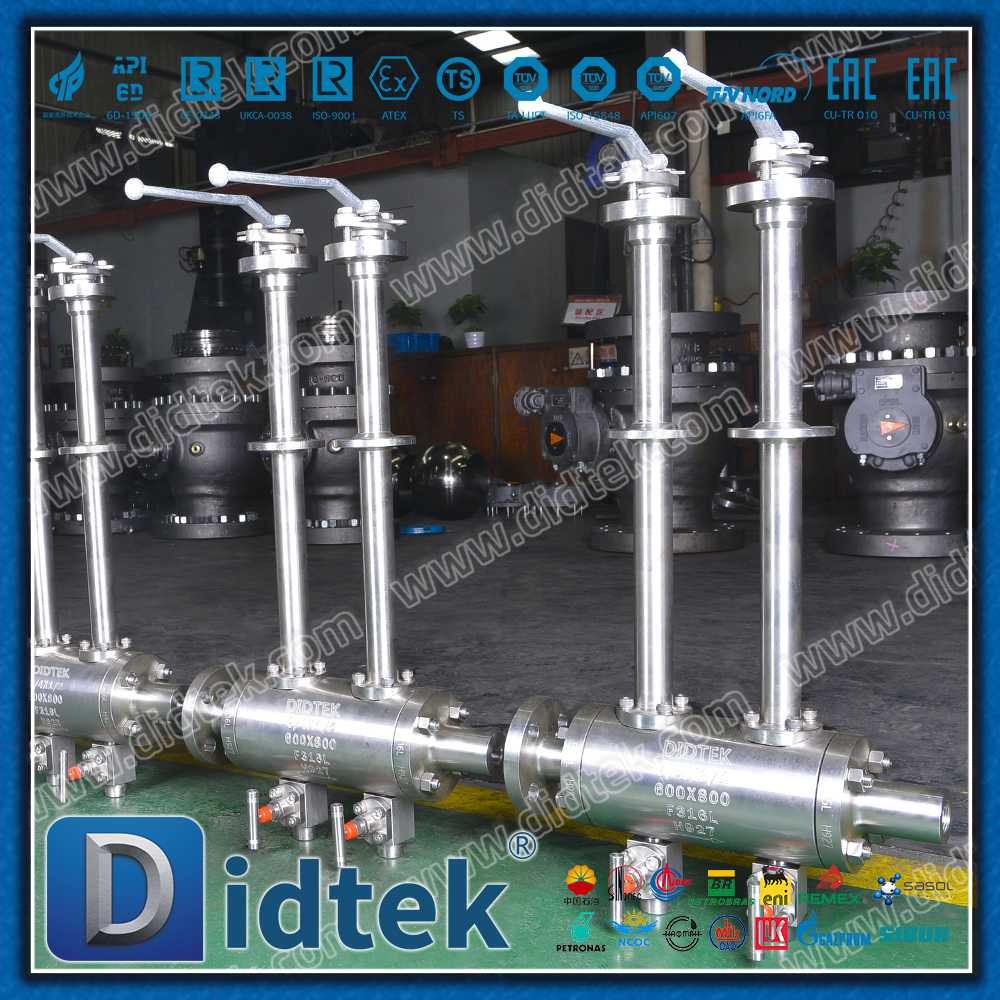 LNG Cryogenic Liquid Nitrogen Extended Stem Double Ball Ball Valve