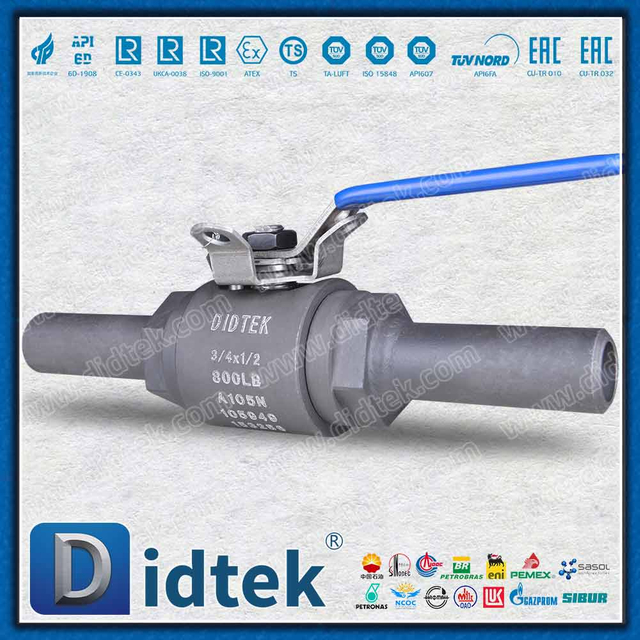 A105N 800LB Extention Connection Forged Floating Ball Valve