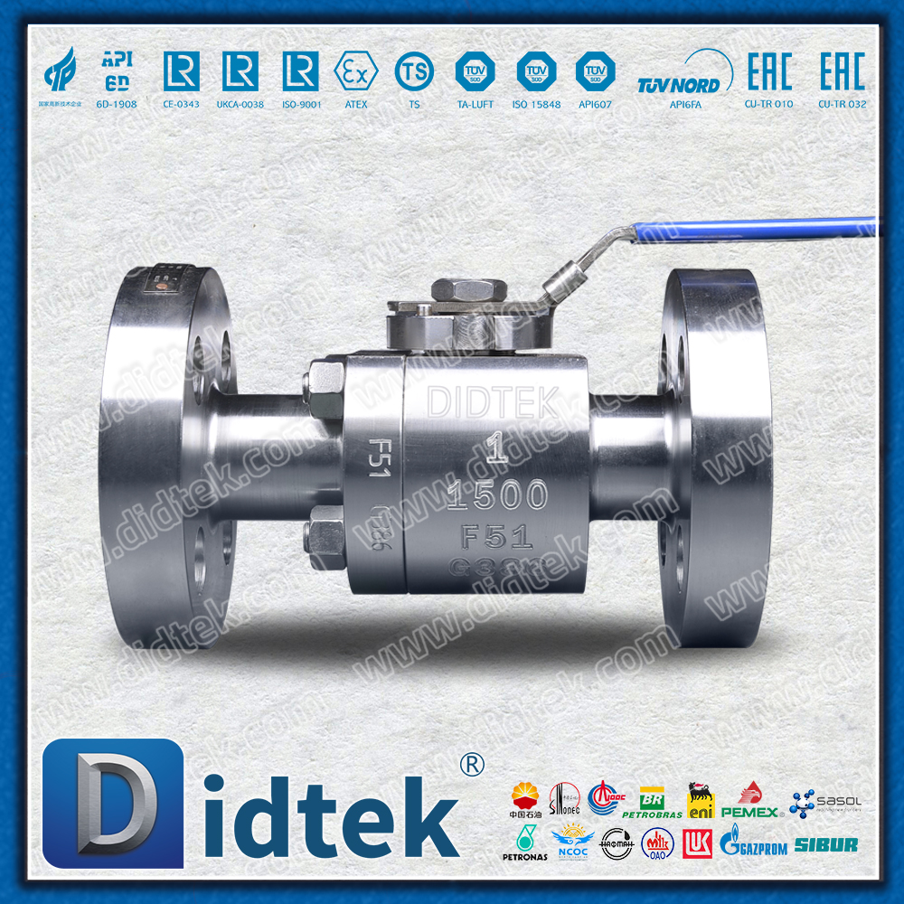 F51 Duplex Stainless Steel Class1500 High Pressure RF Forged Floating Ball Valve