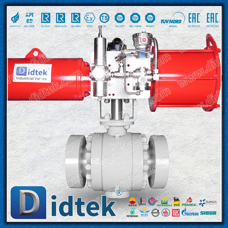 Didtek 4130 Flange FC Single Acting Pneumatic Actuator API6A Forged Steel Ball Valve