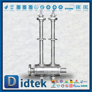 LNG Cryogenic Liquid Nitrogen Extended Stem Double Ball Ball Valve