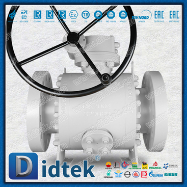 Lip Seal with Vent & Drain Flange Trunnion Ball Valve