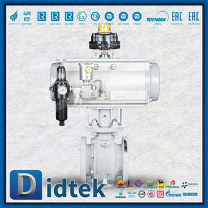 LF2 Low Temperature Carbon Steel Pneumatic Full Port Trunnion Ball Valve