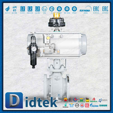 LF2 Low Temperature Carbon Steel Pneumatic Full Port Trunnion Ball Valve