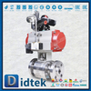 Sea Water 300℃ F51 Metal Seat Pneumatic Ball Valve