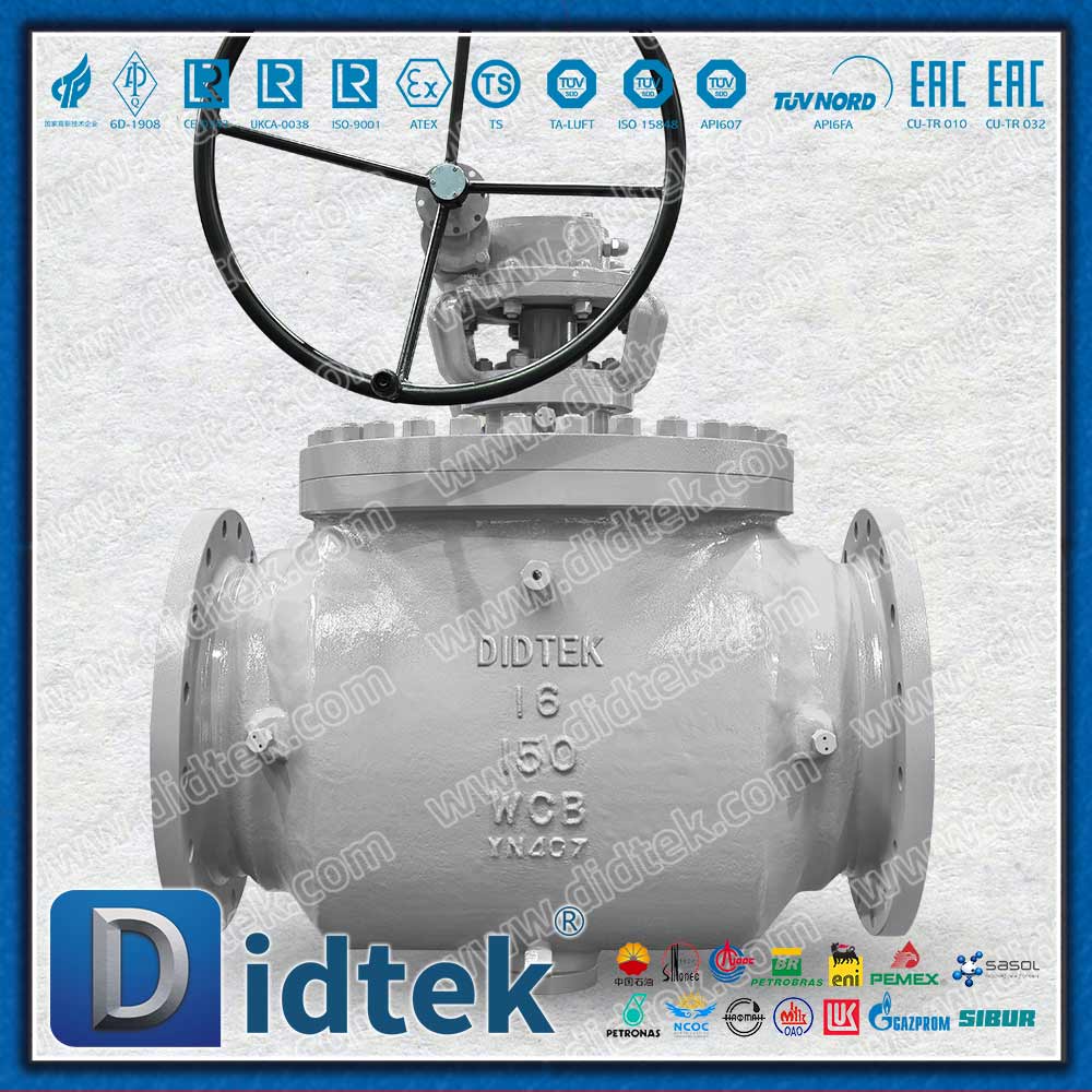 Top Entry Ball Valve Use Double Stage Turbine for Low Torque