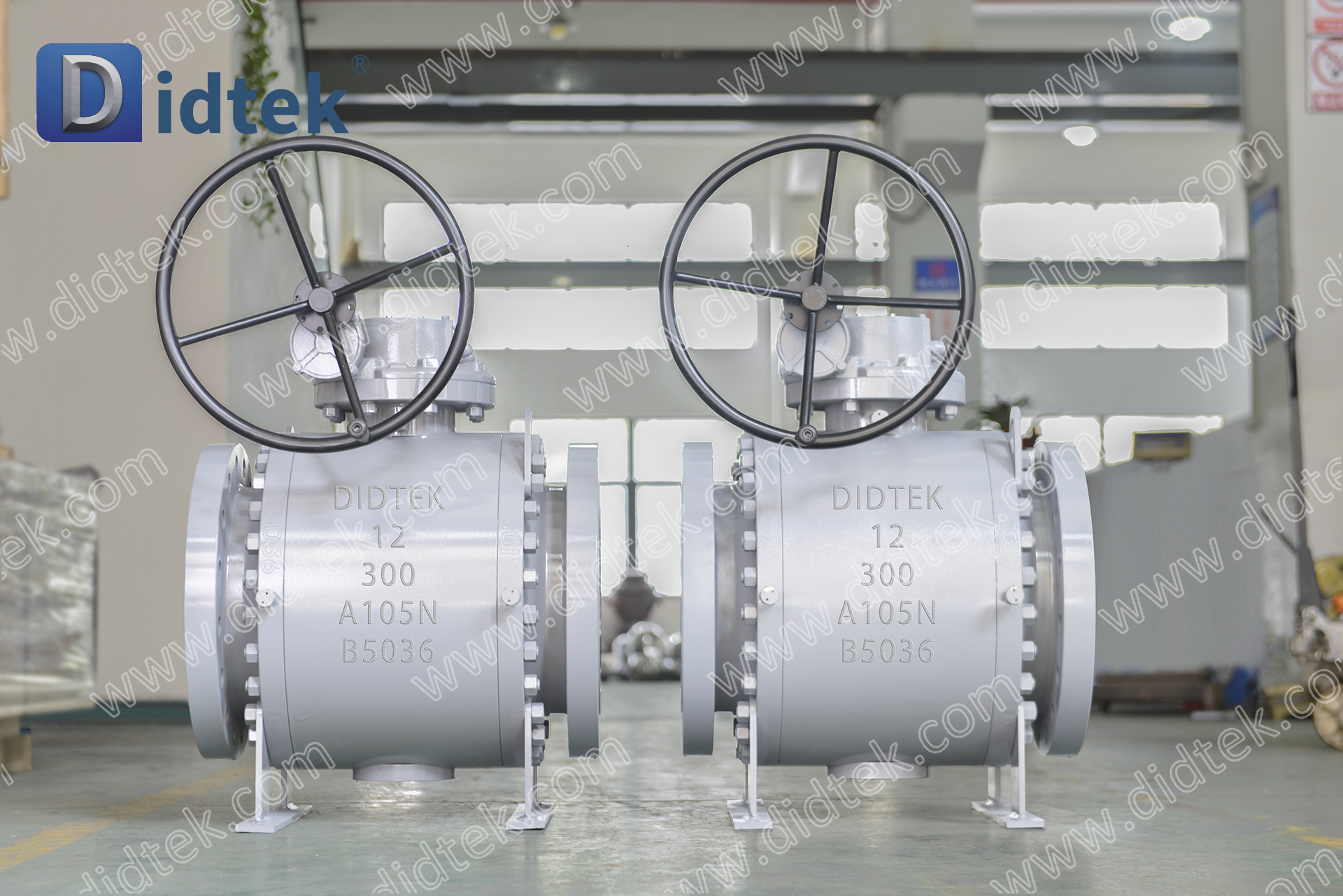 Didtek Flange Carbon Steel A105N Forged Steel Trunnion Ball Valves