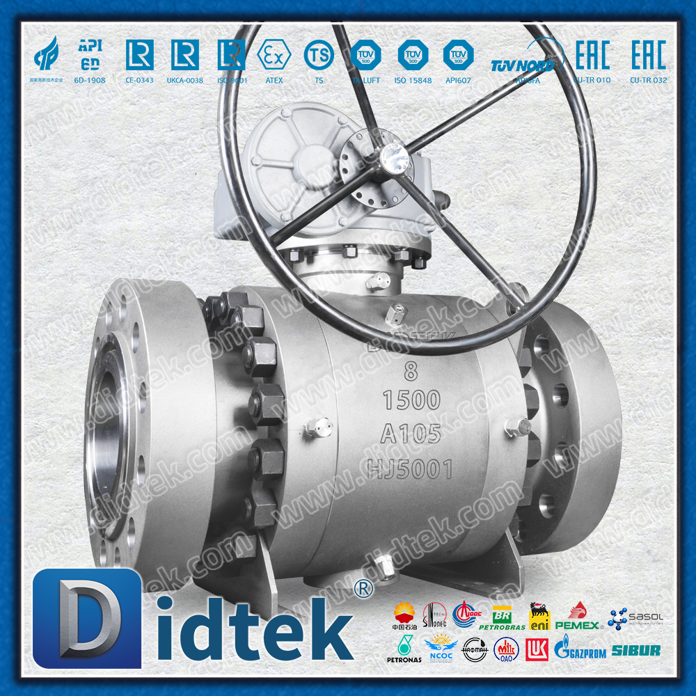  Didtek Flange Full Bore High-pressure Forged Steel A105 Trunnion Mounted Ball Valve 