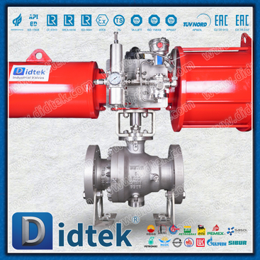 Didtek CF8M Flange Pneumatic Ball Valve