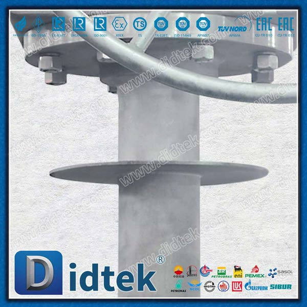 10'' SS Manual Extension Stem Trunnion Ball Valve