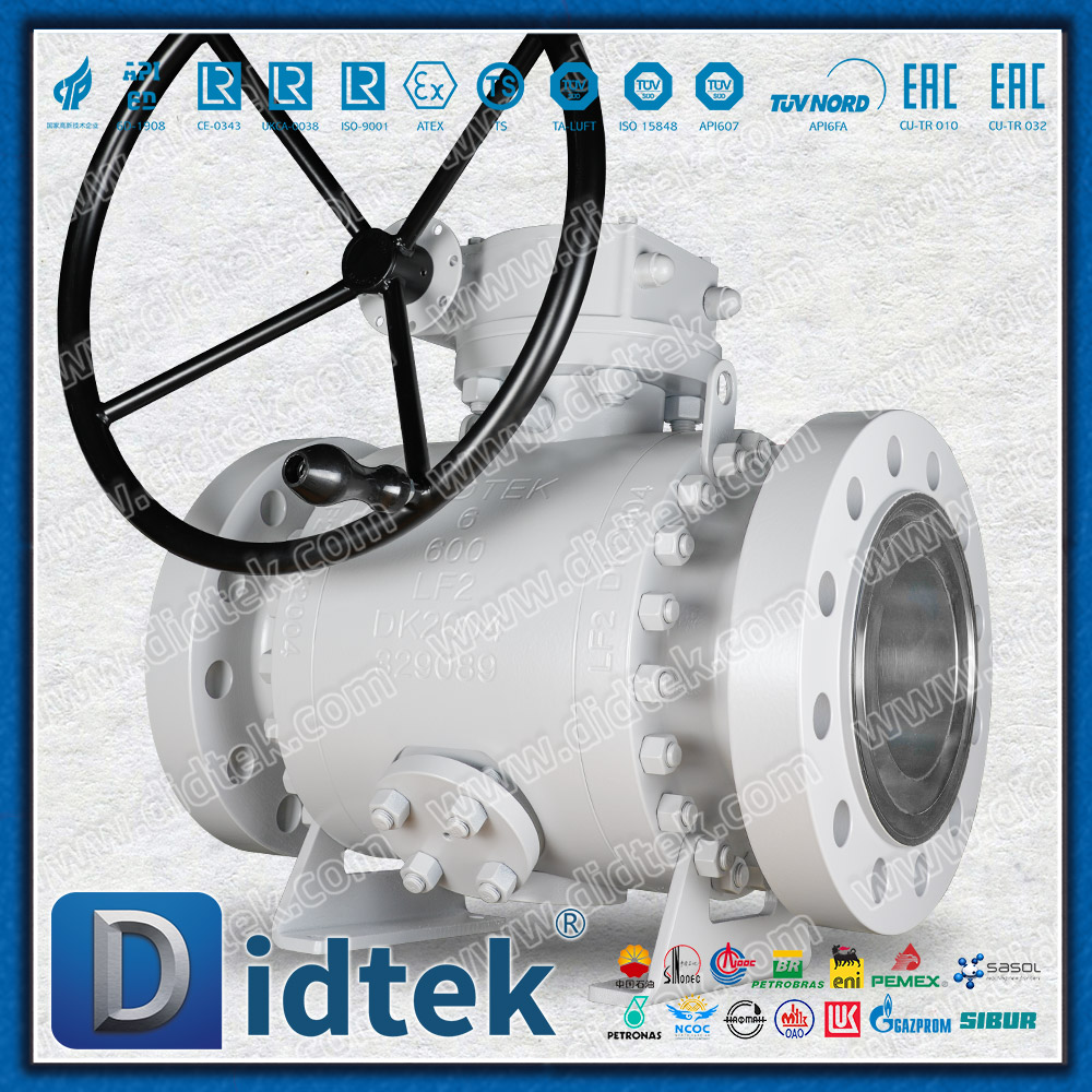 Lip Seal with Vent & Drain Flange Trunnion Ball Valve