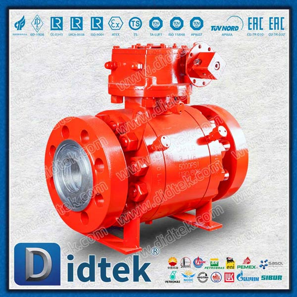 Gear Operated API 607 Fire Safe F304 Metal Seated Ball Valve