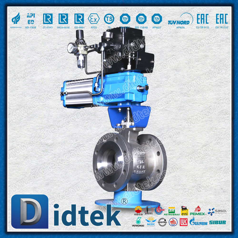 Pneumatic Fast Open Close Semi Ni55 Seat Ni60 Ball V-Ball Valve